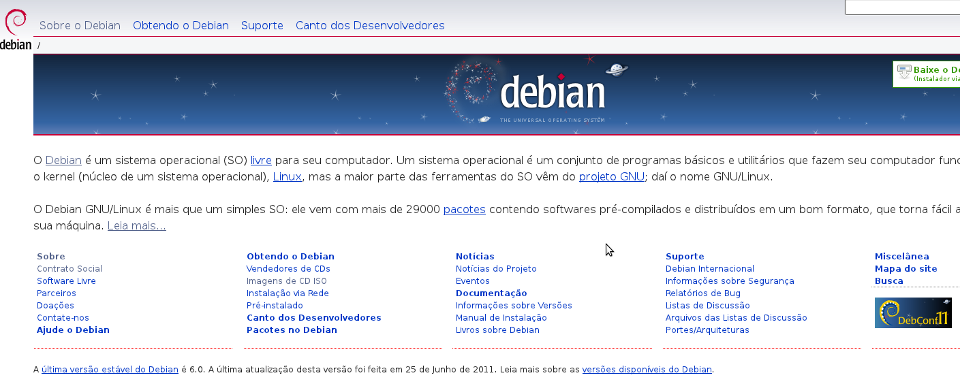 Servidores Debian GNU/Linux, segurança e tecnologia de ponta.
