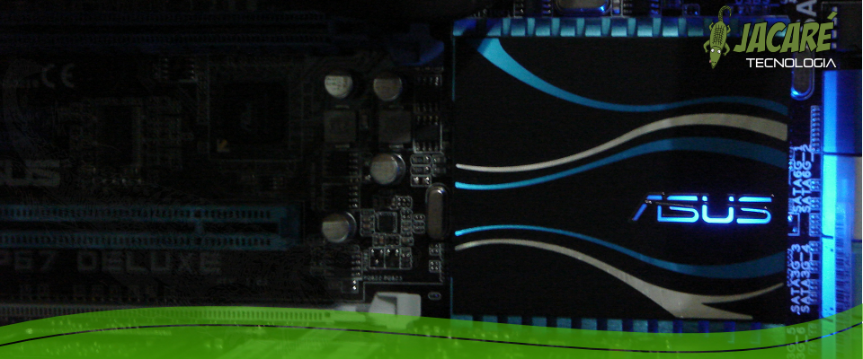 Placa mãe de computador com marca Jacaré Tecnologia