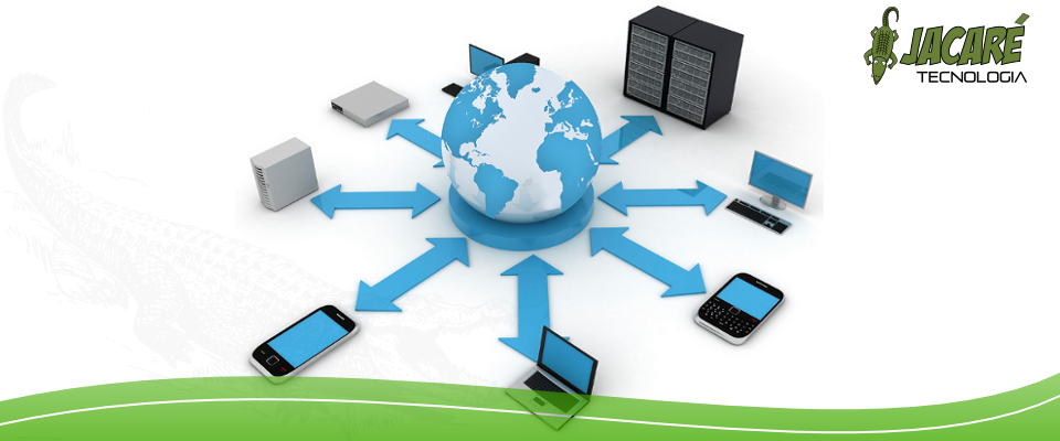Serviços integrados conectando vários dispositivos